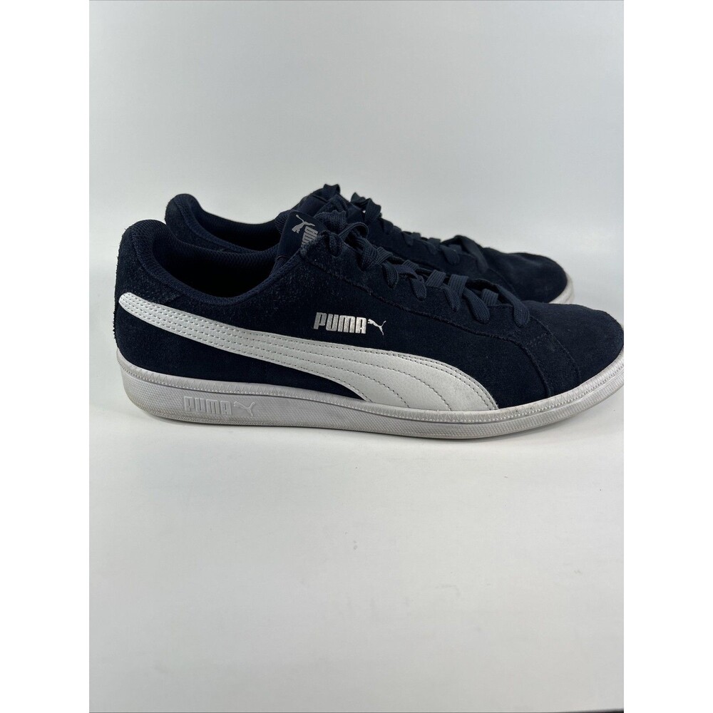PUMA Men's Smash v2 Sneakers Size 12 Athletic Casual Navy/White Suede Shoes